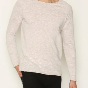 Selected Homme Shnclash Linen Crew Neck Pusero Vaaleanharmaa