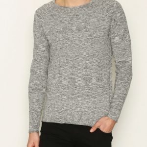 Selected Homme Shnclash Linen Crew Neck Pusero Valkoinen