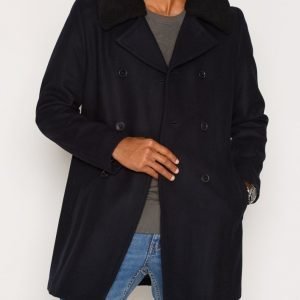 Selected Homme Shnlong Peacoat Takki Tummansininen