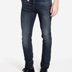 Selected Homme Shntwomario 1393 Dk.Blue Knit Jeans Farkut Tummansininen