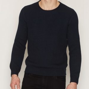 Selected Homme Shxmyle Crew Neck Pusero Tummansininen