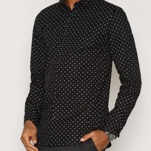 Selected Homme Shxoneflorentino Shirt Ls Kauluspaita Musta