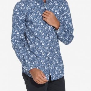 Selected Homme Shxonemario Shirt Ls Kauluspaita Tummansininen