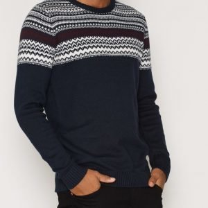 Selected Homme Shxwillads Cotton Crew Neck Pusero Tummansininen