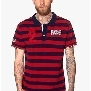 Selected Homme Speed stripe racing polo Haute Red