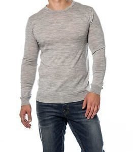 Selected Homme Tower Merino Crew Neck Light Grey Melange