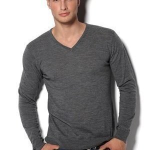 Selected Homme Tower Merino Jumper Meleerattu harmaa