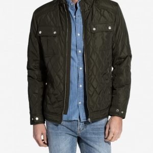 Selected Homme shuJOHN Quilted Jacket Takki Tummanvihreä