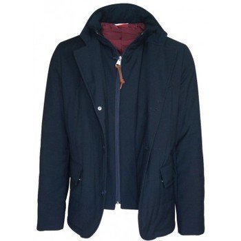 Serge Blanco Parka bleu marine chiné parkatakki