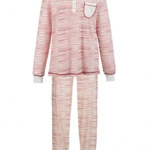 Simone Pyjama Ecru / Viininpunainen / Laivastonsininen