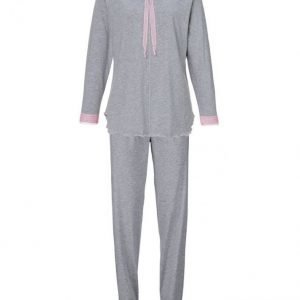 Simone Pyjama Harmaa Meleerattu / Roosa