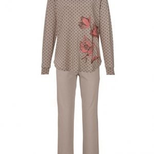 Simone Pyjama Harmaanruskea / Musta / Roosa