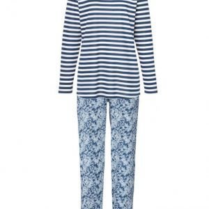 Simone Pyjama Laivastonsininen / Ecru / Vaaleanharmaa