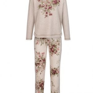 Simone Pyjama Meleerattu Beige / Vihreä