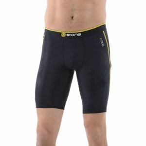 Skins A200 Mens Compression Shorts Kompressiotrikoot Musta / Keltainen