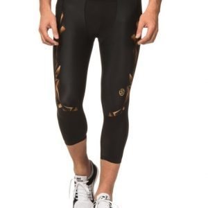 Skins A400 Mens Gold 3/4 Tights Black/Gold