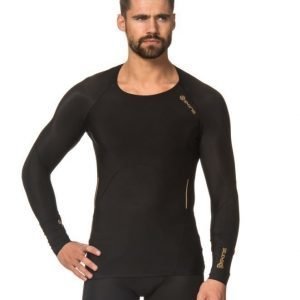 Skins A400 Mens Gold Top Long Sleeve Black/Gold