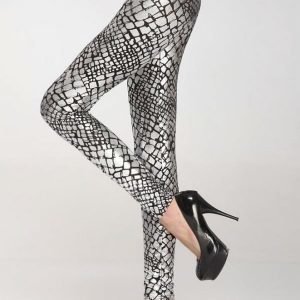 Snake hopeiset leggingsit