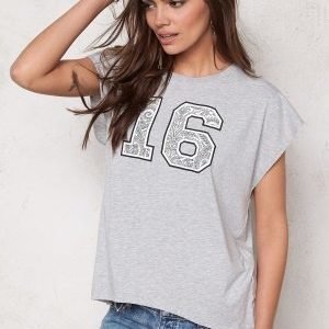 Soaked In Luxury Basket Tee Light Grey Melange