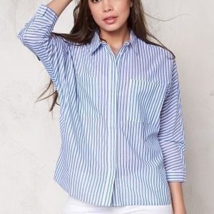 Soaked In Luxury Stay Shirt Blue and White