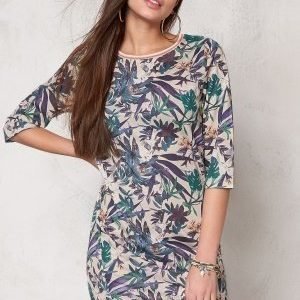 Soaked In Luxury Tassa Dress Tropical Print