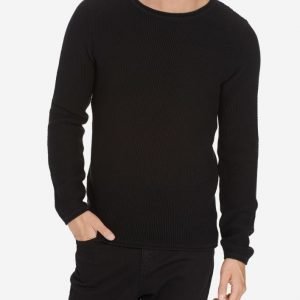 Solid Darah Knit Pusero Black