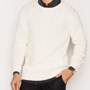 Solid Edvin Knit Pusero White