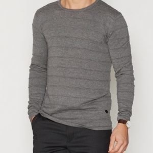 Solid Faro Knit Pusero Grey Melange