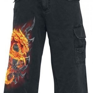 Spiral Fire Dragon Vintage Shortsit