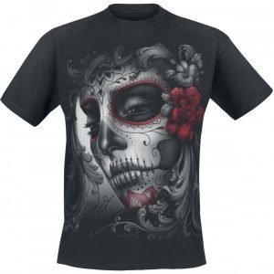 Spiral Skull Roses T-paita