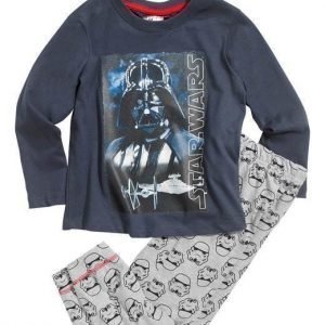 Star Wars Pyjama Siniharmaa Mel. vaaleanharmaa