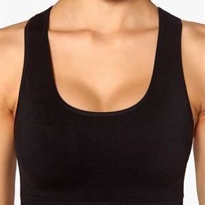 Stay In Place Rib Seamless Bra Black