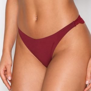 Stella Mccartney Lingerie Smooth & Lace Thong Stringit Punainen