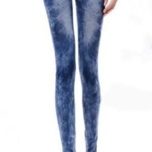 Stonewashed Look Jeans Print Leggings Tights Jeggings