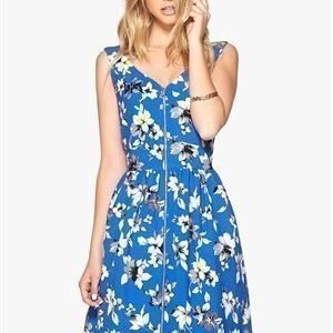 Style London Floral Zip Front Dress Blue