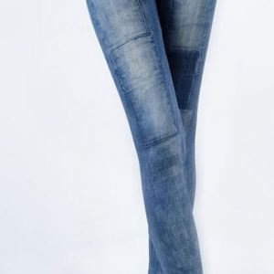 Summer look blue jeans print leggings tights jeggings