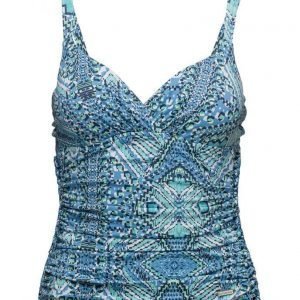 Sunseeker Plus Cup Cross Front Tankini With Hidden Underwire bikinit