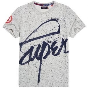 Superdry 45 Degree Splat T-paita Vaaleanharmaa