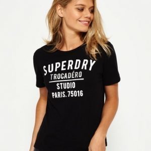 Superdry Amour Graphic T-paita Musta