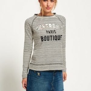 Superdry Amour Stripe Graphic Toppi Musta