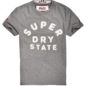 Superdry Applikoitu Core T-paita Harmaa