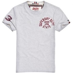 Superdry Applikoitu Core T-paita Harmaa