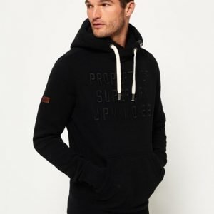 Superdry Applikoitu Huppari Musta