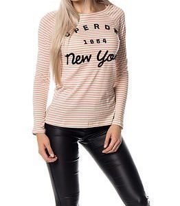 Superdry Applique Raglan L/S Tee Blush Pink/Cream