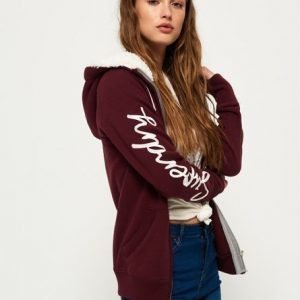 Superdry Applique Vetoketjuhuppari Purppura