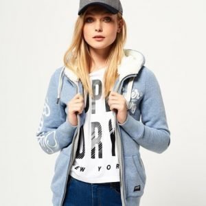 Superdry Applique Vetoketjuhuppari Sininen