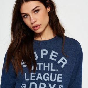 Superdry Athletic League Collegepaita Silmukkaneulonnalla Sininen