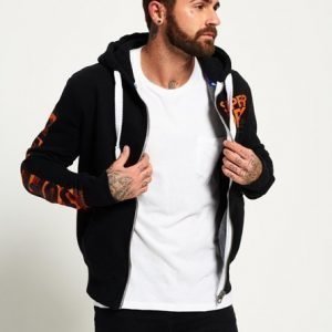 Superdry Athletic Vetoketjuhuppari Musta