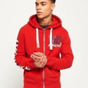 Superdry Athletic Vetoketjuhuppari Punainen