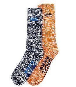 Superdry Big S Dry HGiker Sock 2-pack Orange/Navy